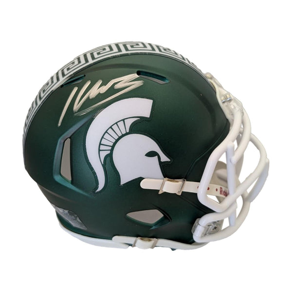Kenneth Walker III Autographed Michigan State Riddell Speed Mini Helmet