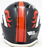 Russell Wilson Autographed Broncos Dark Blue Mini Helmet Fanatics Holo B747728