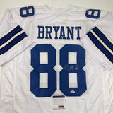 Autographed/Signed Dez Bryant Dallas White Football Jersey PSA/DNA COA