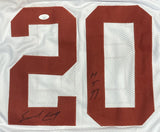 Earl Campbell Signed Custom White College Football Stat Jersey HT 77 Insc JSA