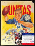 Johnny Unitas HOF Signed 8.5x11 Golden Arm Restaurant Drawing PSA/DNA 198841