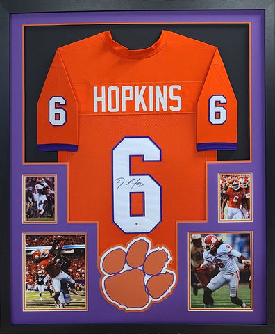 DeAndre Hopkins Autographed Signed Framed Clemson Orange Jersey BECKETT