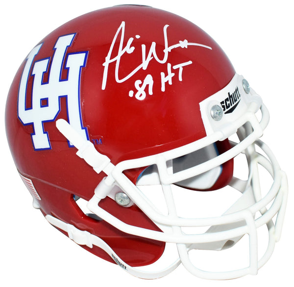 ANDRE WARE AUTOGRAPHED HOUSTON COUGARS THROWBACK MINI HELMET TRISTAR