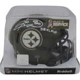 Hines Ward Auographed Pittsburgh Steelers 22 STS Mini Helmet SB MVP BAS 46779
