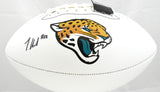 Travis Hunter Autographed Jacksonville Jaguars Logo Football - Beckett W Holo