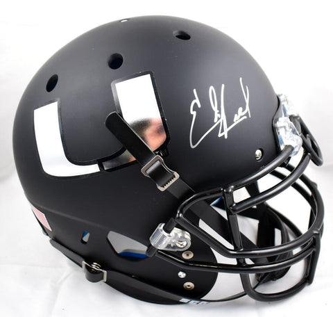 Ed Reed Autographed Miami Hurricanes F/S Schutt Authentic Helmet-Beckett W Holo