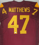 USC Trojans CLAY MATTHEWS Signed Custom Replica Jersey AUTO - JSA PACKERS