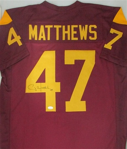 USC Trojans CLAY MATTHEWS Signed Custom Replica Jersey AUTO - JSA PACKERS