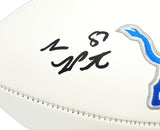 Sam LaPorta Autographed Signed Detroit Lions White Logo Football Beckett Wit