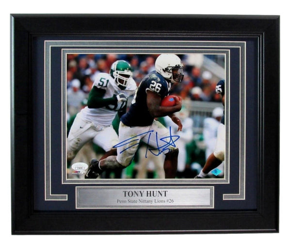 Tony Hunt Signed/Autographed Penn State 8x10 Photo Framed JSA 197323