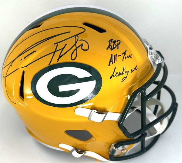 Packers DONALD DRIVER Signed Full Size Replica Speed Helmet AUTO w/ Script - JSA