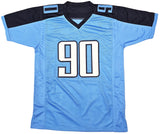 TITANS JEVON KEARSE AUTOGRAPHED BABY BLUE JERSEY "FREAK" BECKETT WITNESS 213033