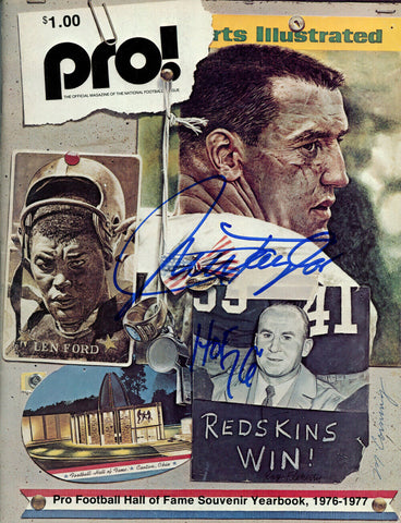 Jim Taylor Autographed/Signed 1976 Pro Magazine HOF Beckett 38069
