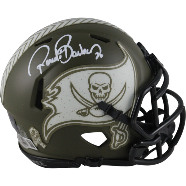 Ronde Barber Autographed Tampa Bay Buccaneers 22 STS Mini Helmet Beckett 49225