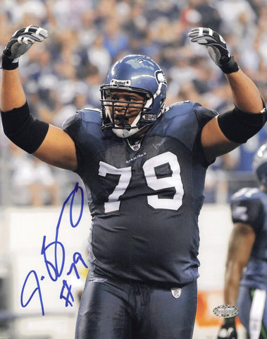 Red Bryant Autographed Signed 8x10 Photo Seattle Seahawks MCS Holo #63121