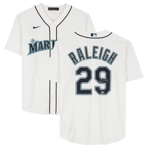 Cal Raleigh Signed Seattle Mariners Nike Replica Baseball Jersey Fanatics