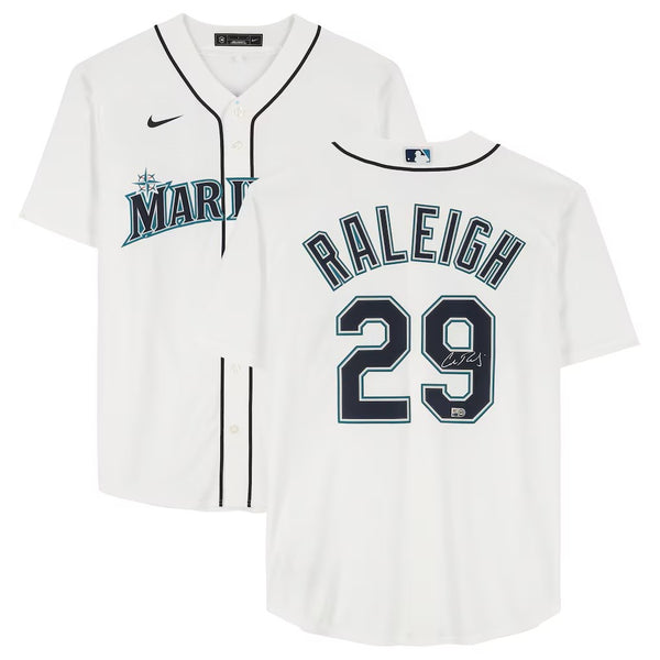Cal Raleigh Signed Seattle Mariners Nike Replica Baseball Jersey Fanatics