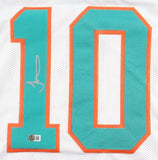 Tyreek Hill Miami Signed White Football Jersey BAS ITP