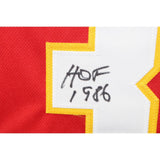 Willie Lanier Autographed/Signed Pro Style Red Jersey HOF TRI 43417