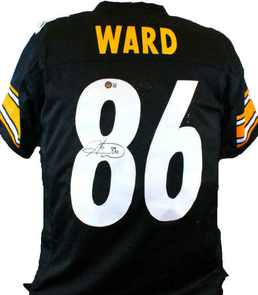 Hines Ward Autographed Black Pro Style Jersey- Beckett W Hologram *Black *8