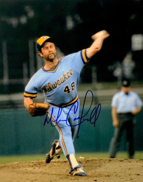 1982 Milwaukee Brewers Pitcher MIKE CALDWELL Signed 8x10 Action Photo #9 AUTO