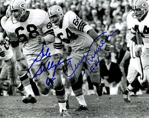 Packers JERRY KRAMER & GALE GILLINGHAM (d) Dual Signed 8x10 Photo AUTO