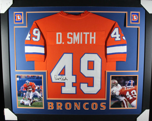 Dennis Smith Autographed/Signed Pro Style Framed Orange XL Jersey JSA 36208
