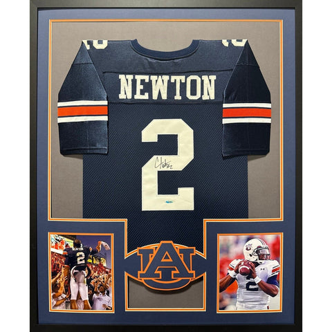 Cam Newton Autographed Signed Framed Auburn Jersey UPPERDECK