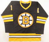 Rejean Lemelin Signed Boston Bruins Jersey (Beckett) 1988 Stanley Cup Finals
