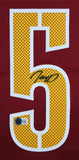 Commanders Jayden Daniels Signed Maroon Nike Framed Jersey BAS #BQ32964