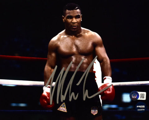 Mike Tyson Autographed 8x10 In Ring Photo - Beckett W Hologram *Silver