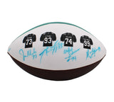 M Gastieau, A Salaam, M Lyon, J Klecko Signed NY Jets Sack Exchange Football