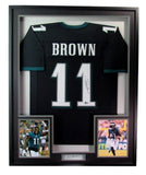 A.J. Brown Eagles Autographed Jersey with Photos Framed Beckett 194415