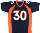 Terrell Davis Autographed Blue Pro Style Jersey - Beckett W Hologram *Black