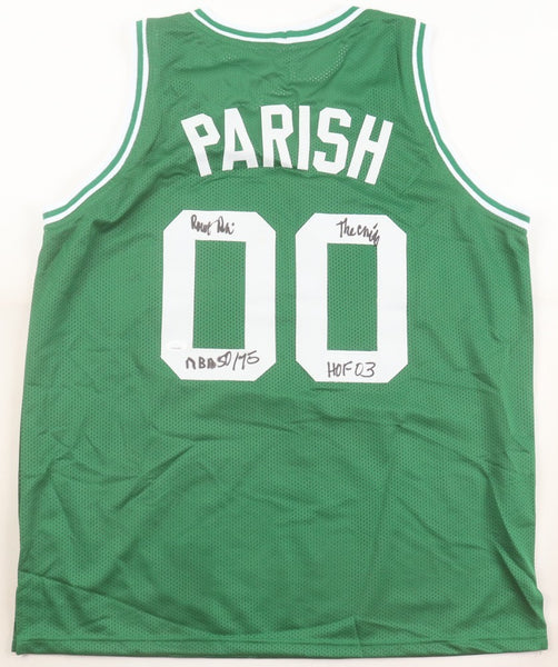 Robert Parish Signed Celtics Jersey "The Chief", "NBA 50/75, & HOF 03" (JSA COA)