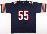 Lance Briggs Signed Bears Blue Jersey (Beckett) 7xPro Bowl (2005-2011)Linebacker