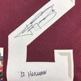 Signed Johnny Manziel 12 Heisman Texas A&M Maroon Stat Jersey JSA COA