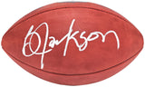 BO JACKSON AUTOGRAPHED NFL LEATHER FOOTBALL RAIDERS BECKETT WITNESS 218032