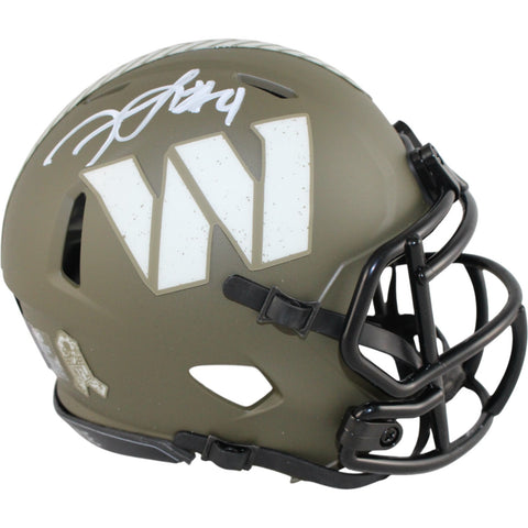 Frankie Luvu Autographed Washington Commanders 22 STS Mini Helmet Beckett 51703