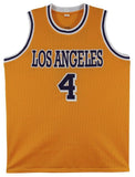 Byron Scott Signed Los Angeles Lakers Yellow Jersey (Beckett) 3xNBA Champion