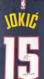 Nikola Jokic' Autographed/"NBA MVP" Denver Nuggets Jersey Deluxe Framed JSA COA