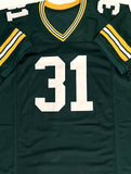 Packers Running Back EMANUEL WILSON Signed Custom Replica Green Jersey AUTO BAS