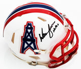 Warren Moon Signed Houston Oilers Mini Helmet (Beckett) 9xPro Bowl Quarterback