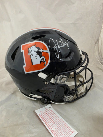 JOHN ELWAY SIGNED DENVER BRONCOS COLOR RUSH SPEEDFLEX HELMET BECKETT QR