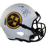 Troy Polamalu Autographed Pittsburgh Steelers F/S Lunar Helmet Beckett 56196