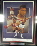 Muhammad Ali Autographed Framed 18x24 Lithograph Photo Auto Grade 10 PSA B27065