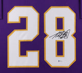 Adrian Peterson Signed Minnesota Vikings 35"x43" Framed Jersey (Beckett) RB