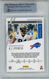 AJ Epenesa Autographed 2020 Panini Prestige #201 Rookie Card BAS Slab 38509