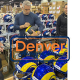 Warner Holt Faulk Bruce Signed Los Angeles Rams SpeedFlex Rival Helmet BAS 58492