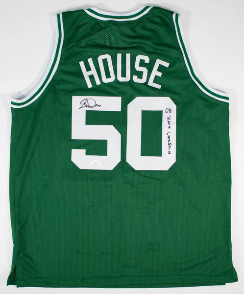 Eddie House "08 NBA Champs" Signed Boston Celtics Green Home Jersey (JSA COA)